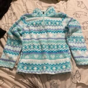 Girls blue multi fleece